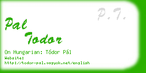 pal todor business card
